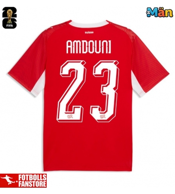 Schweiz Zeki Amdouni #23 Hemmatröja VM 2026 Kortärmad